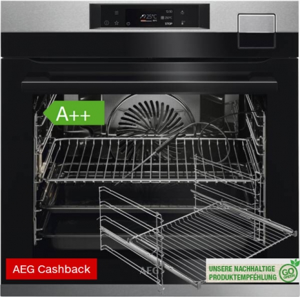 AEG Elektro-Backofen BD9EP1 (BSE79228BM+TR1LFSTV) Edelstahl