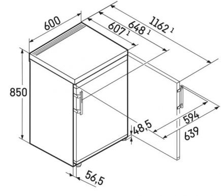 Liebherr Tisch-Khlschrank Rdi 1621