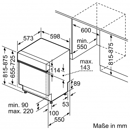 Constructa Einbau-Geschirrspler CG5IS00HTD Edelstahl