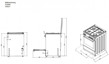 Oranier Gas-Elektro-Standherd STK657