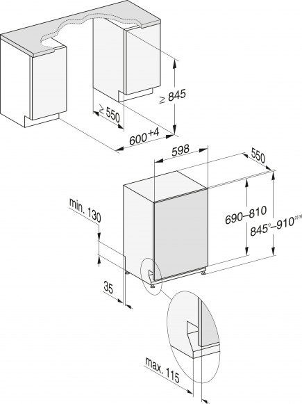 Miele Einbau-Geschirrspler G 7298 SCVi XXL E - Edelstahl