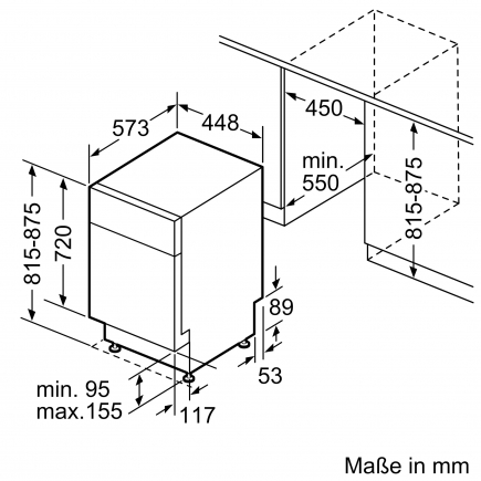 Constructa Unterbau-Geschirrspler CP6US01HLD Edelstahl