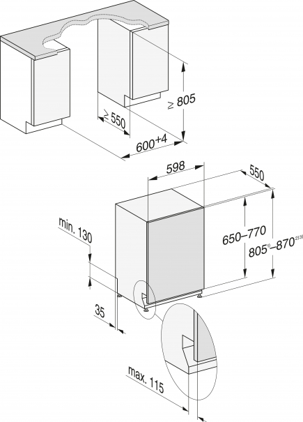 Miele Einbau-Geschirrspler G 7293 SCVi E Edelstahl